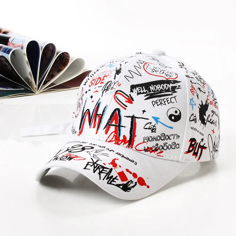 

Unisex Hip Hop Graffiti Baseball Cap Adjustable Snapback Cotton Dad Hat Street Fashion Summer Casual for Men And Women