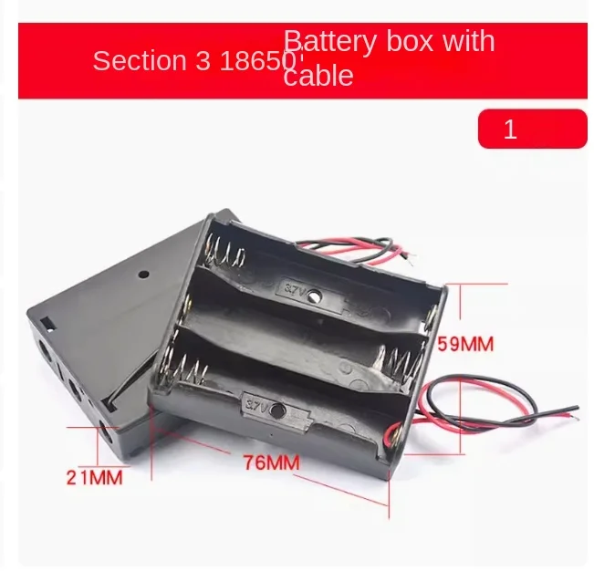 25PCS 18650 battery cartridge, lithium battery cartridge, 18650 series charging base, 3 sections