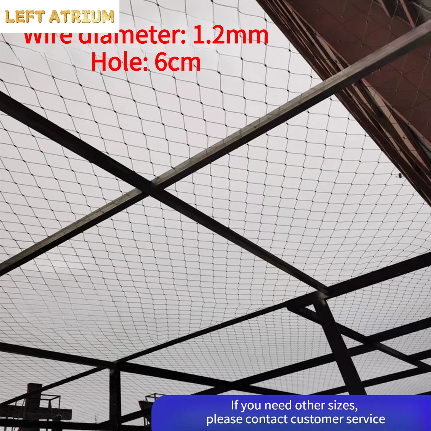 304 Stainless Steel Rope Net Plant Climbing Wire Rope Net Anti Falling Steel Wire Mesh High Altitude Fall Protection Netting