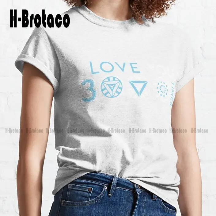 I Love You 3000 Three Thousand Times Trending T-Shirt High Quality Cute Elegant Lovely Kawaii Cartoon Sweet Cotton Tee Shirts