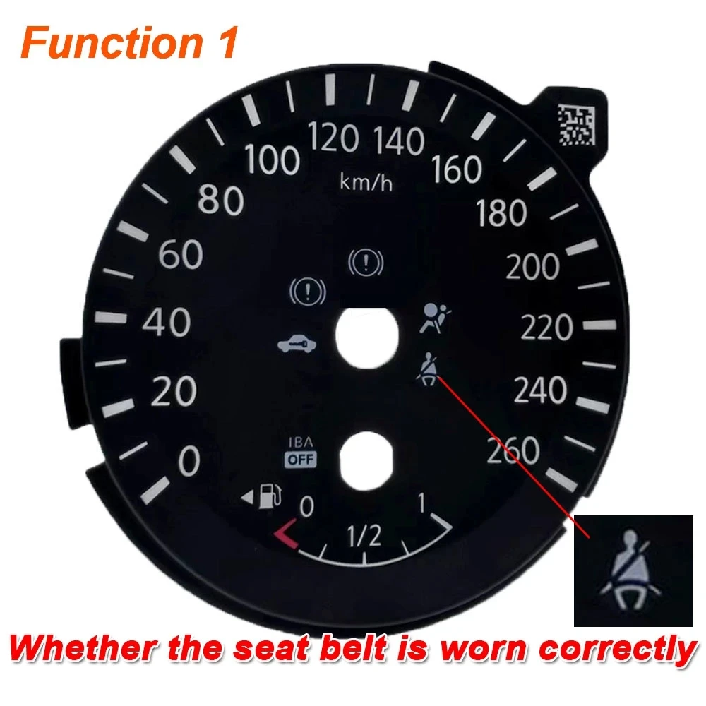 Car Instrument Cluster Gauge Face 0-260km/h VDO Speedometer Dashboard Faceplate Retrofit for Nissan/Infiniti A2C31244901 AD05