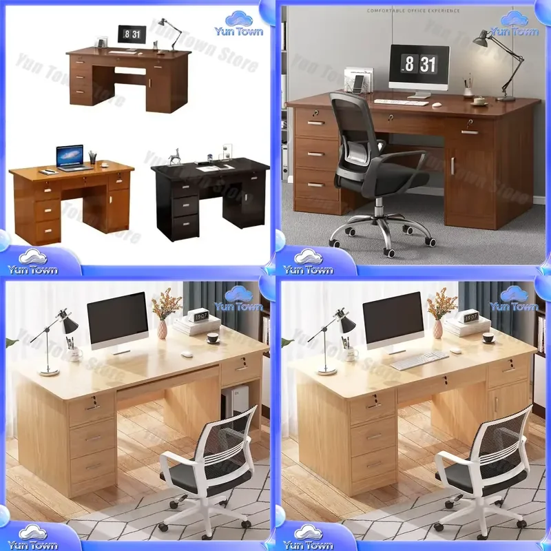 for 2026 Simple Wooden Staff Office Furniture Study Desk Computer  Home Office Desk Writing Desk Small Space