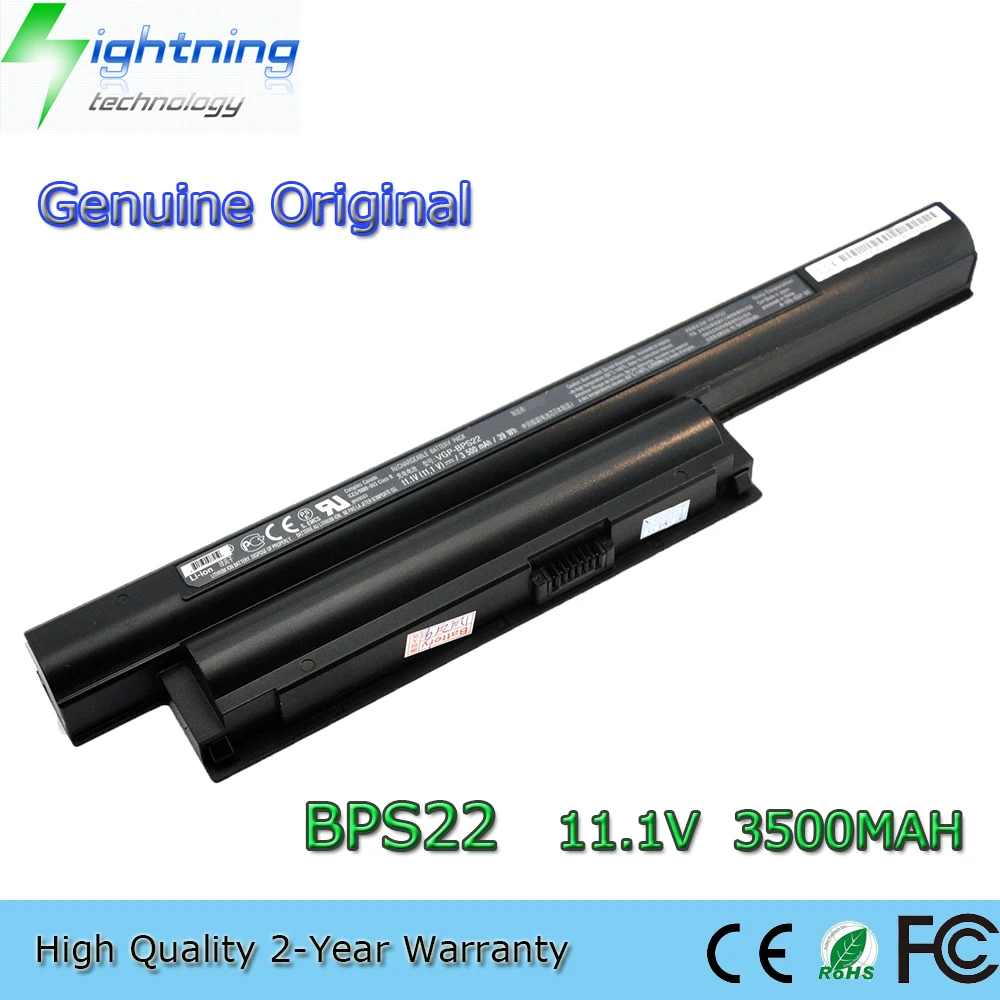 Brand New Genuine Original VGP-BPS22 11.1V 39Wh Laptop Battery for Sony VAIO PCG-61315L VGP-BPS22A VGP-BPL22