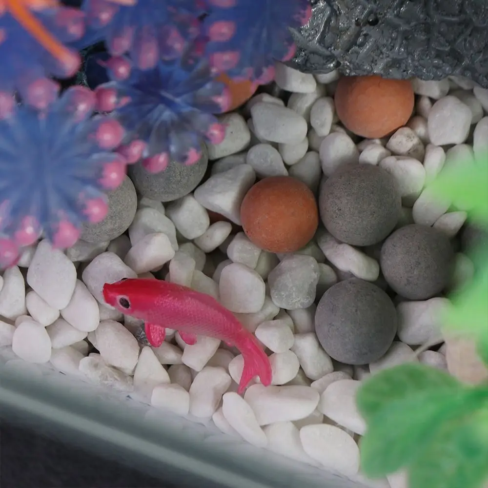 3D Soft Goldfishes Models Handmade Simulation Fish Tank Ornament Mini 1:12 Fish Miniature Landscaping Props