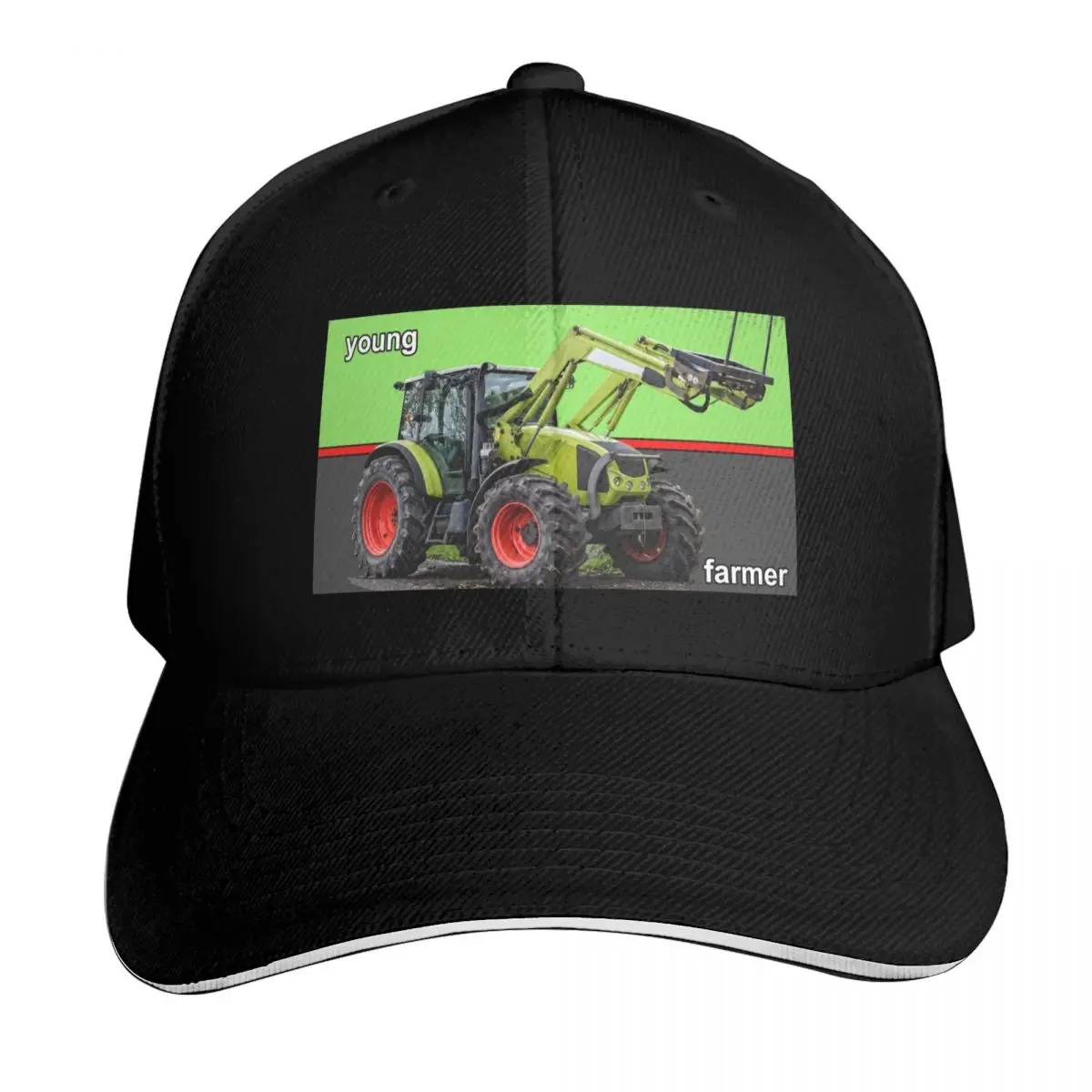 green tractor Baseball Cap Snapback Flat Bill Strapback Dad Hat Six Panel Structured Crown