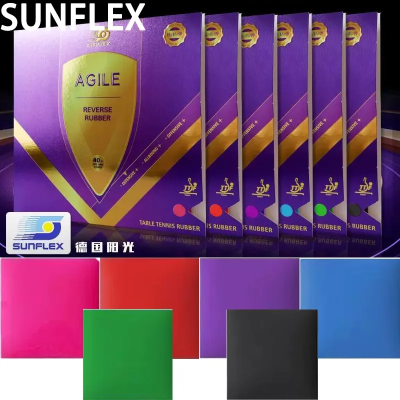 

Soft SUNFLEX AGILE Table Tennis Rubber Sheet Pips-in Sticky Ping Pong Rubber ITTF Approved Table Tennis Rubbers Super Light