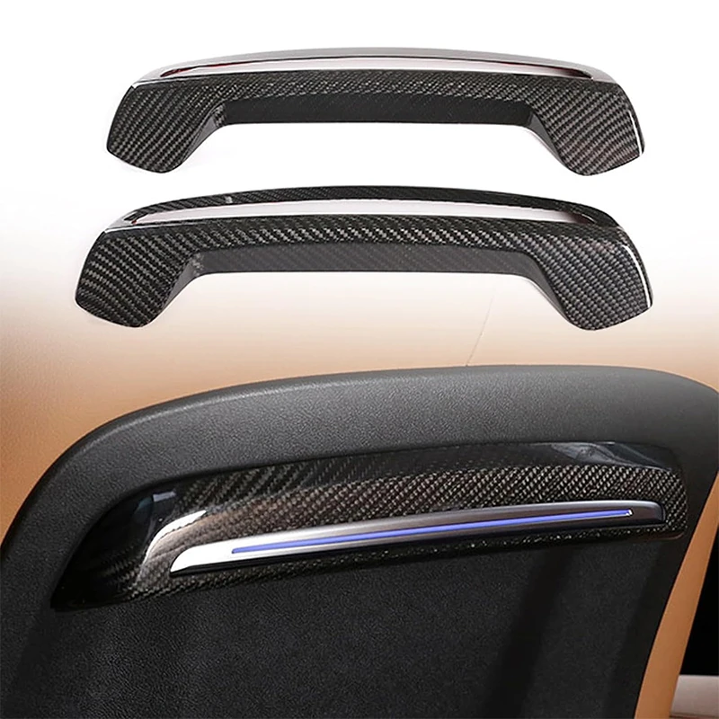 For BMW 3 Series G20 G28 2020-2022 Real Carbon Fiber Car Seat Back Decorations Frame Protection Panel Trim Cover Car Accessories