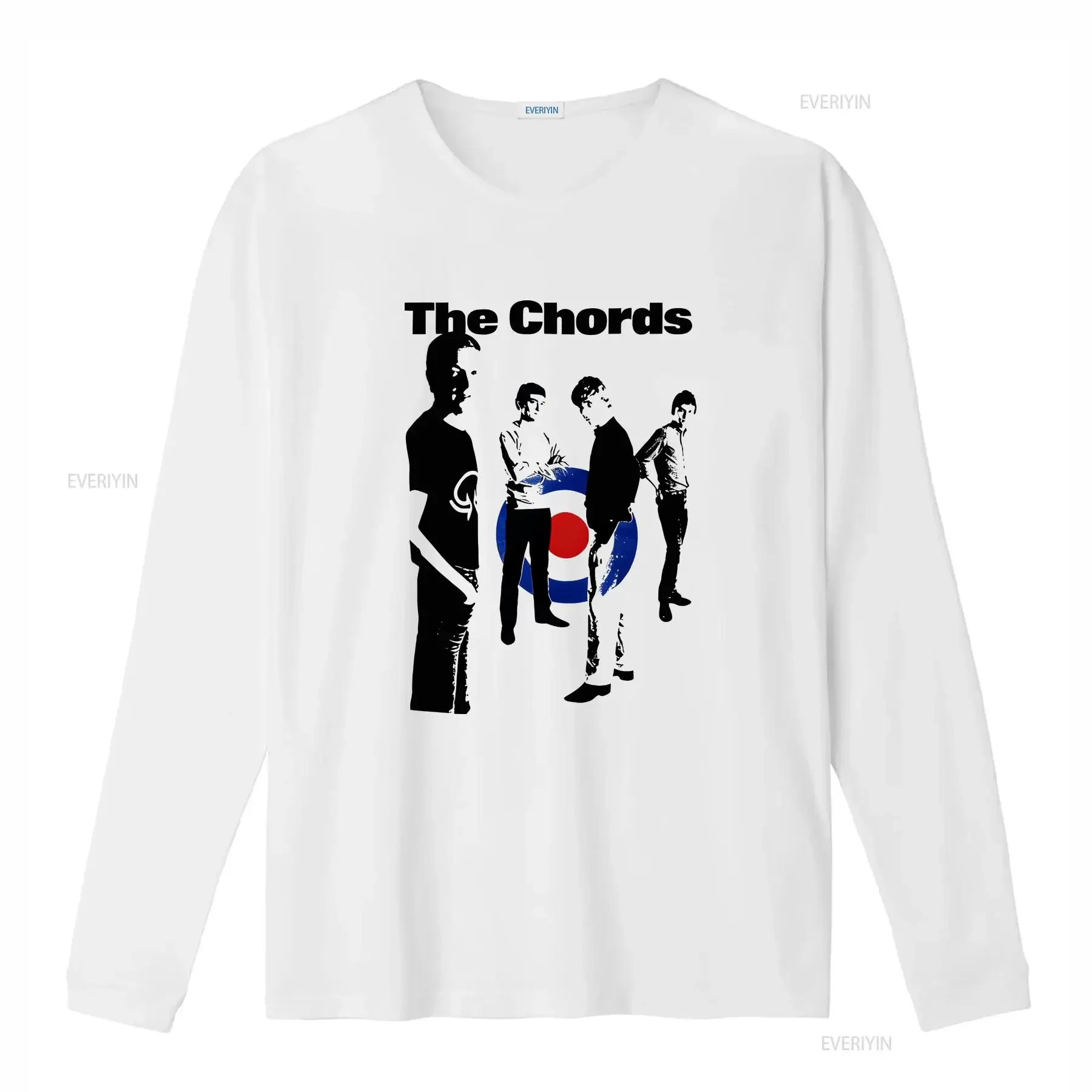 THE CHORDS T SHIRT MODS SCOOTER SOUL RETRO MOD vintage Washed graphic Breathable Slightly Top For Everyday Wear Unisex