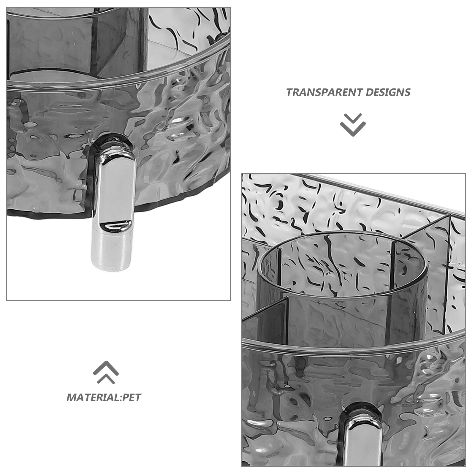 Clear Plastic Makeup Organizer 4 Compartments Multicompartment Transparent Desktop Storage Box Cosmetics Vanity Bathroom