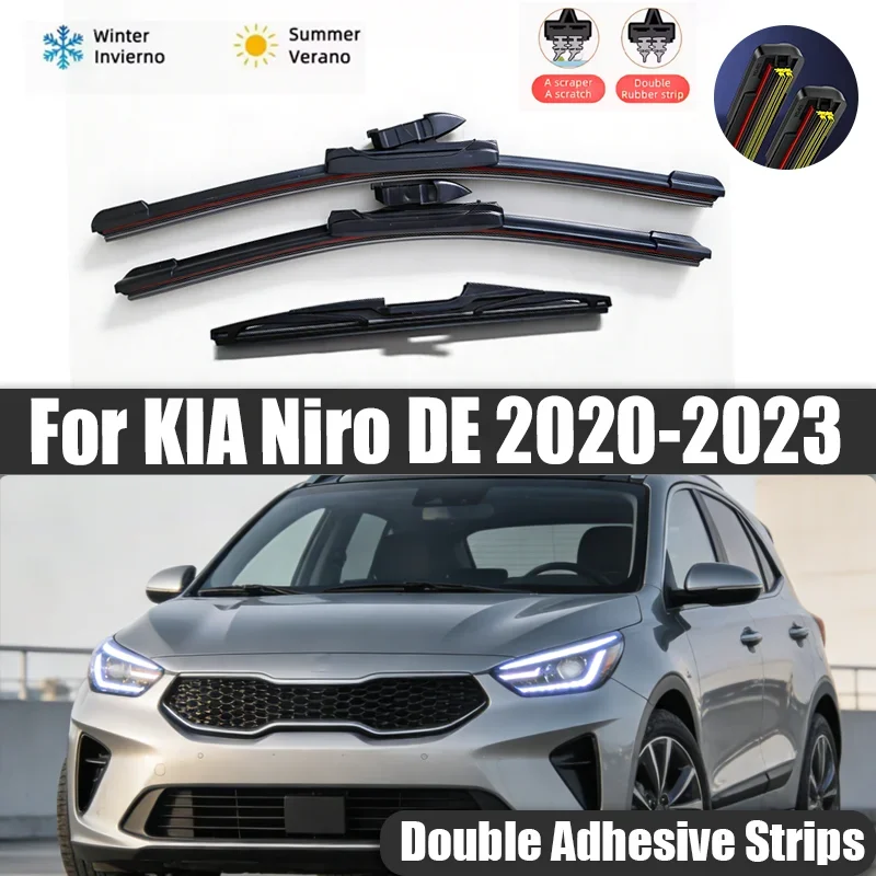 

26'+16'+12' for KIA Niro DE 2020-2023 2021 2022 wiper front and rear wiper blades windshield car window brush