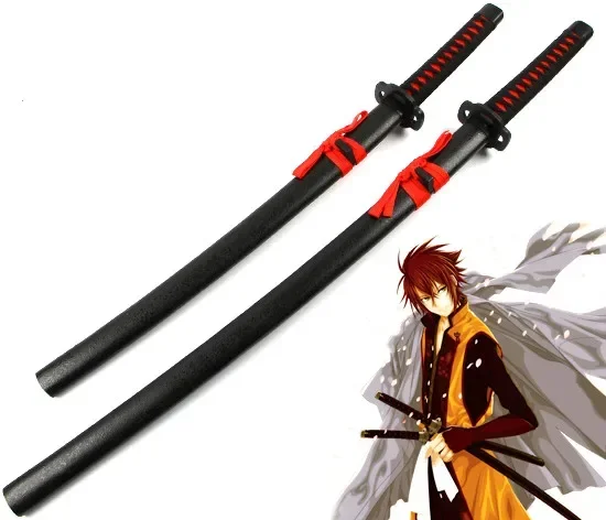 

[Funny] 100cm Cosplay Anime Hakuouki Okita Souji Prop Weapon Walking Sabre Katana wooden Sword model Costume party Anime show