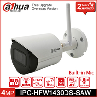 Original Dahua IPC-HFW1430DS-SAW Mini 4MP IP Camera WiFi Outdoor Surveillance Security Camera Wireless Built-in Mic Metal Casing