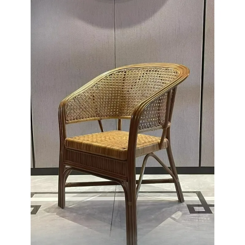 

Chair Single rattan back chair Balcony casual office computer chair
