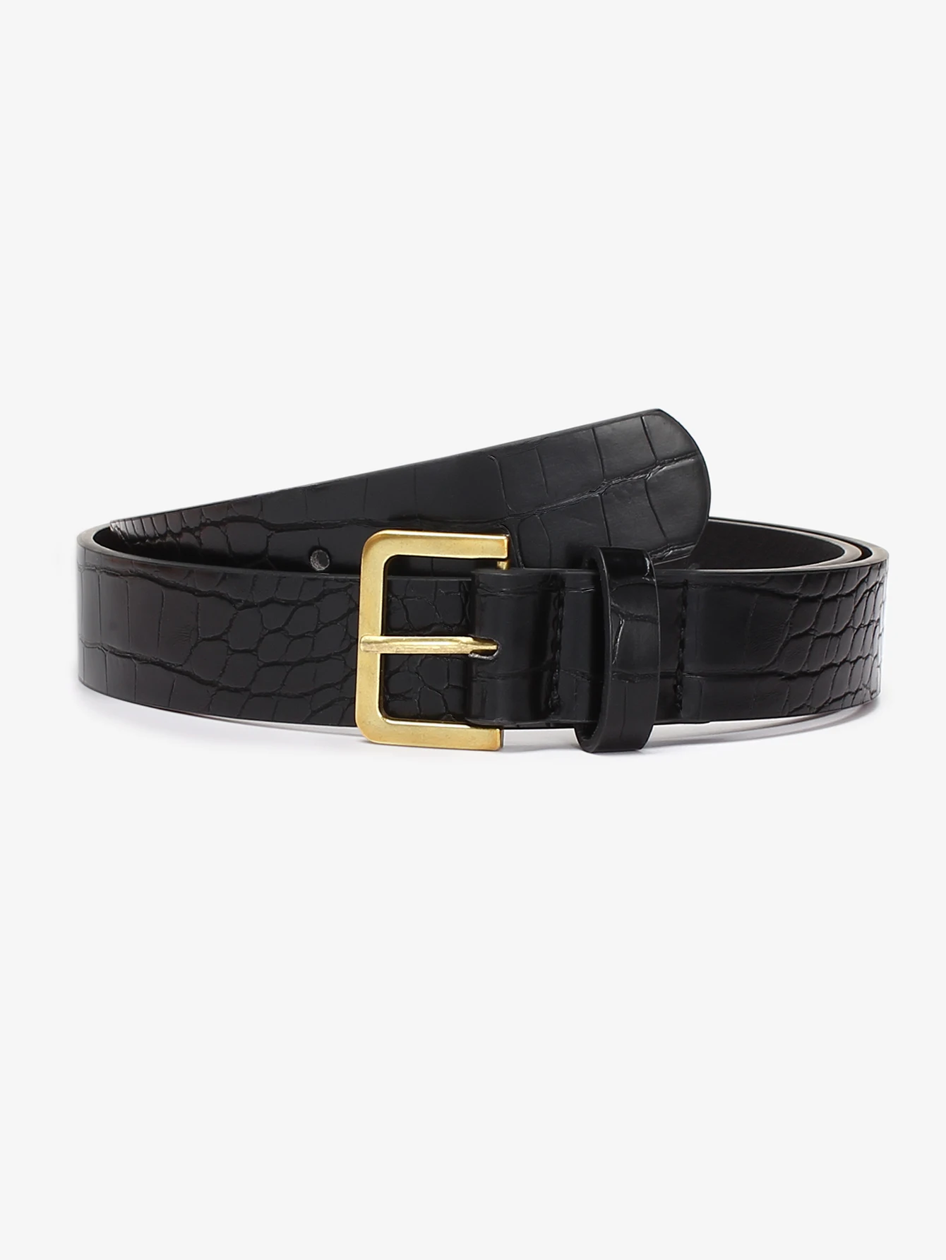 Cinto de couro PU feminino com fivela de metal, calças, jeans, vestidos, 1pc