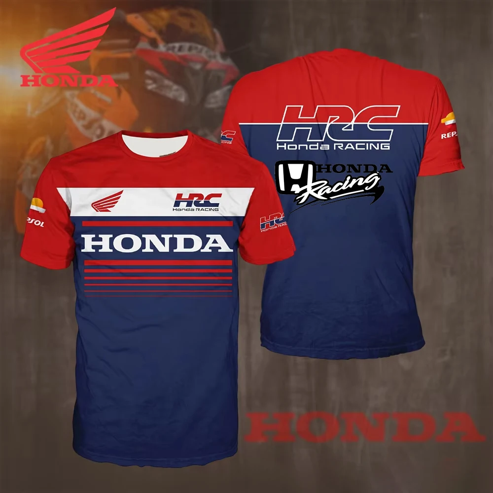 

2025 Высококачественная футболка из джерси для велоспорта Honda, дышащая тренировочная рубашка для бездорожья, горного велосипеда, модный топ с 3D принтом