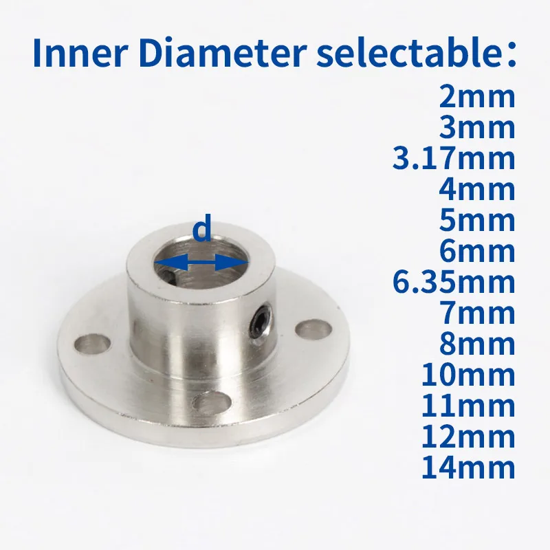 2/3/3.17/4/5/6/6.35/7/8/10/11/12/14mm Rigid Flange Coupling Motor Guide Shaft Coupler Connector With Jackscrew