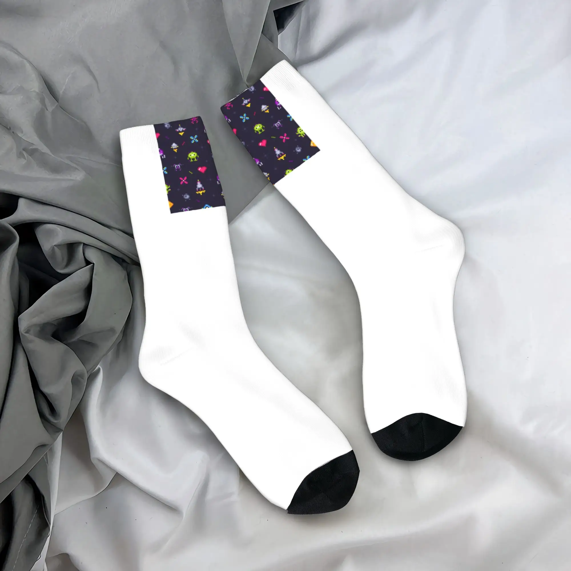 Space Invaders Socks  Printed Stockings Non Slip Adults Men Socks Breathable Winter Funny Cycling Socks