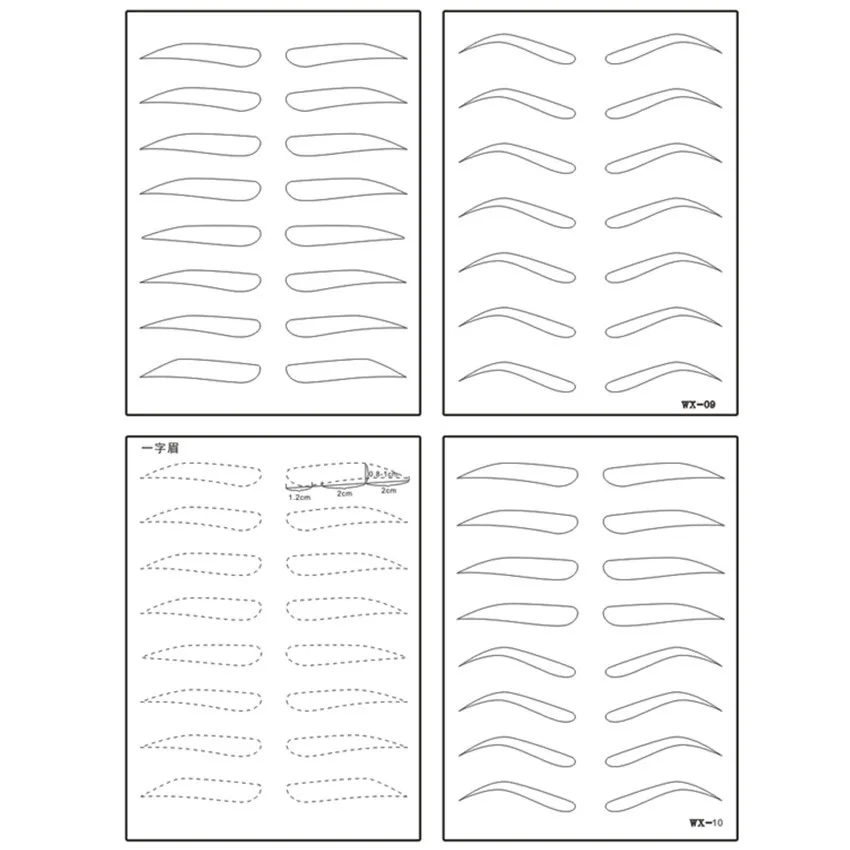 

5Pcs Microblading Eyebrow Tattoo Practice Skin Latex Fake Tattoo Skin Permanent Makeup Eyebrow Training Skin Accessories