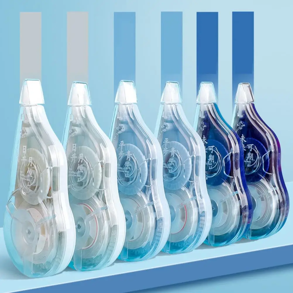 영구 접착 테이프 컴팩트 테이프 그루브, 교정 테이프 롤러 세트, 부드러운 접착 그루브, 학교용 컴팩트 디자인, 6 개