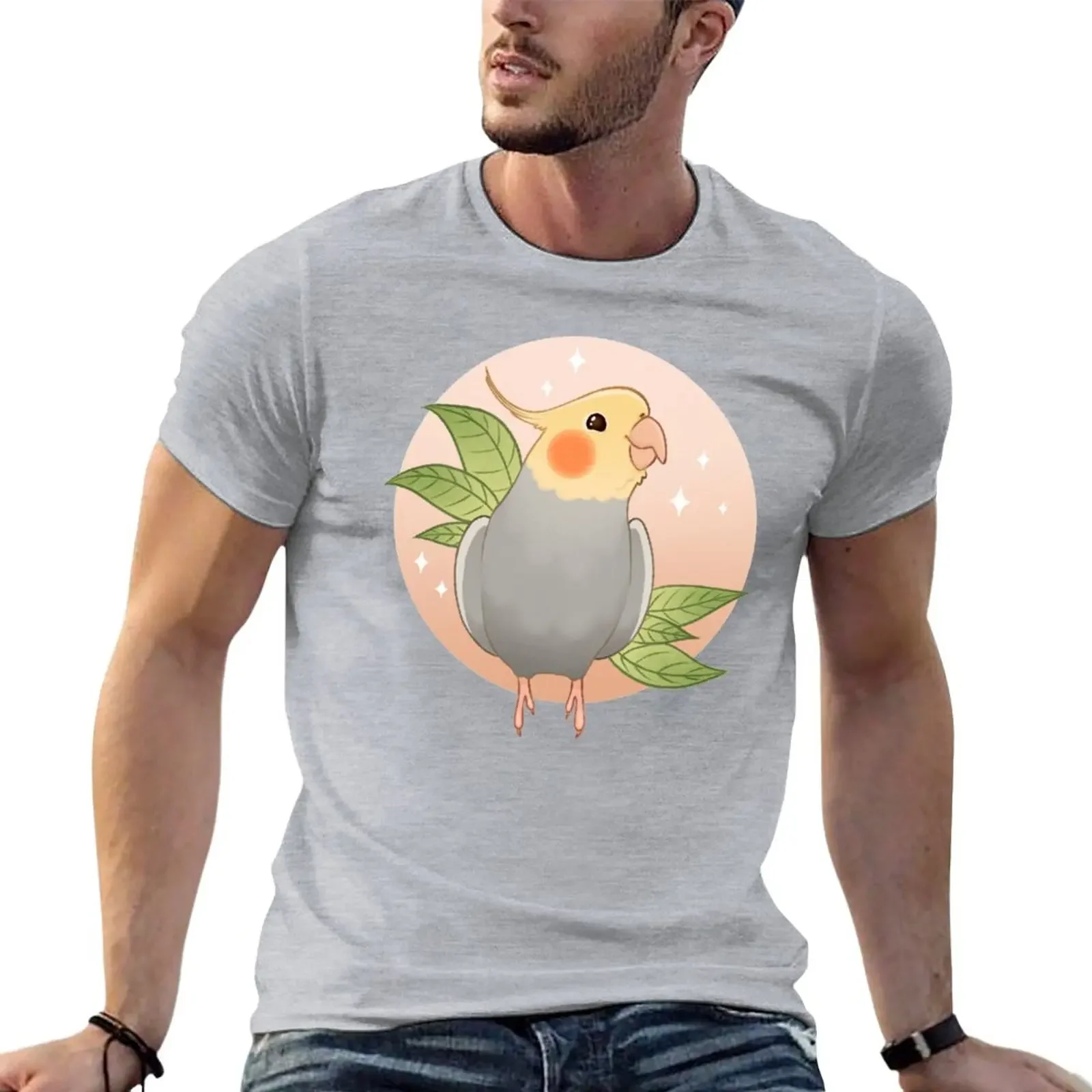 Smiling Cockatiel T-Shirt tees plus size tops mens workout shirts