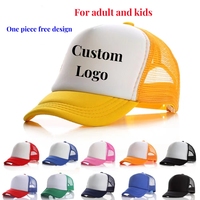 Custom Brand LOGO Personality DIY Print Trucker Hat For Kids Net Baseball Cap Men Women Blank Mesh Adjustable Sun Hat Visor