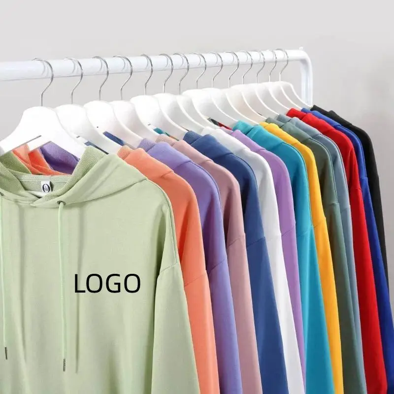 Spring and Autumn Loose Hoodie Men's Customized LOGO Shoulder Pullover Large Team Work Clothes Wholesale