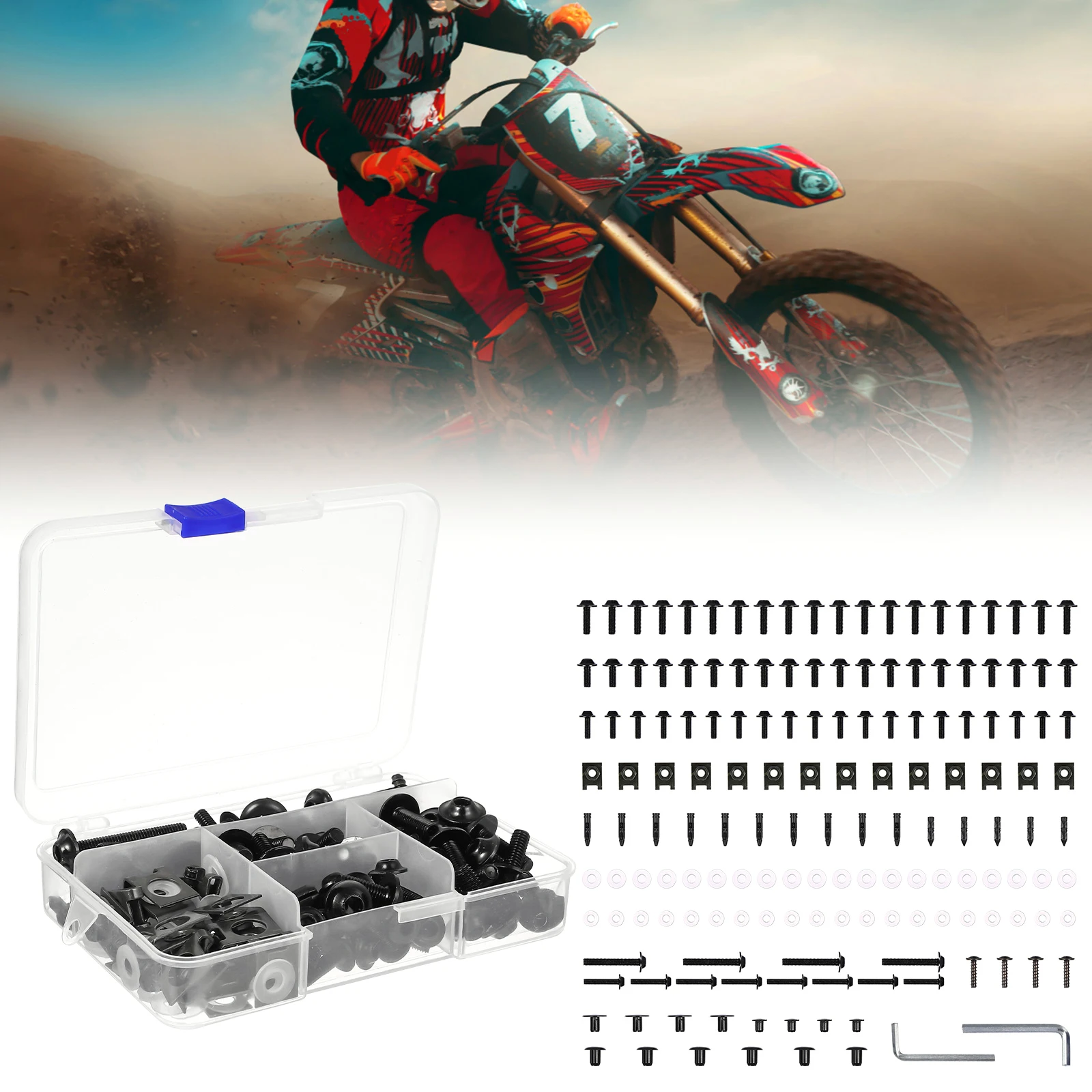 

Motorcycle Bolt Replacement Accessories Stainless Steel Screws Bolts Nuts Black For Windshield Fairing Fuel Tank Cowlings