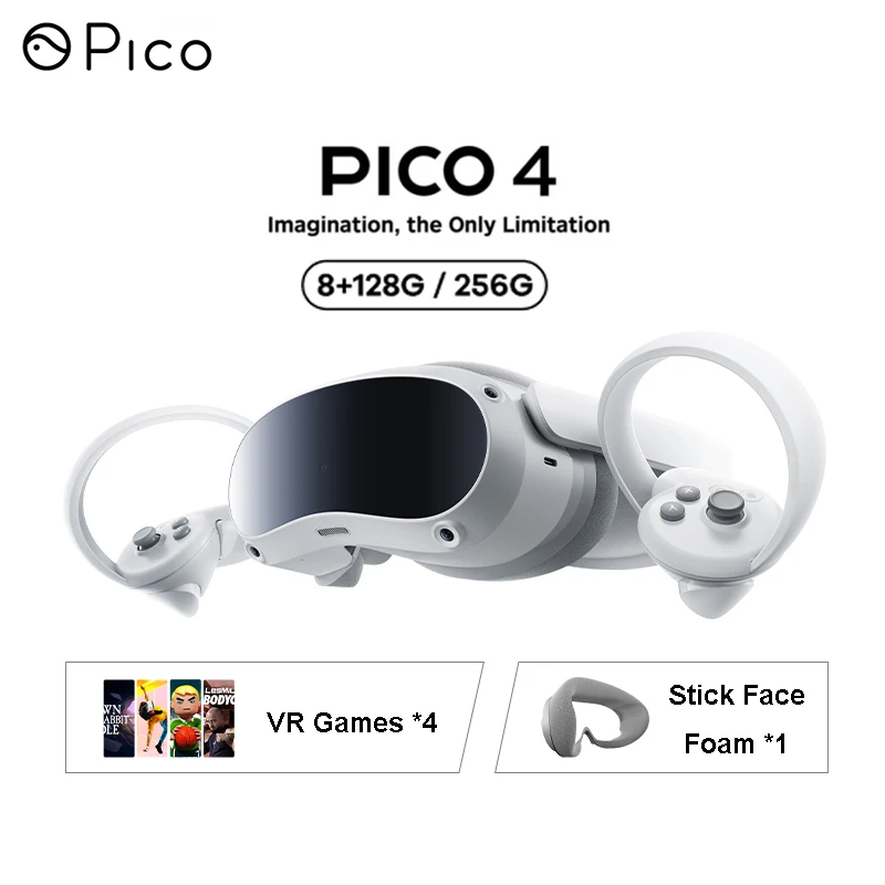 Pico 4 VR Glasses All-in-One Virtual Reality 3D 4K Display Pico4 VR Headset Steam VR Virtual Reality Metaverse Games