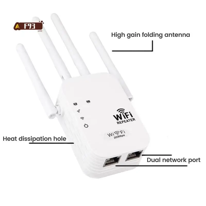 AF93-300Mbps واي فاي مكرر لاسلكي واي فاي إشارة موسع ثنائي النطاق 5G 2.4G شبكة مكبر للصوت طويلة المدى موزع إنترنت واي فاي