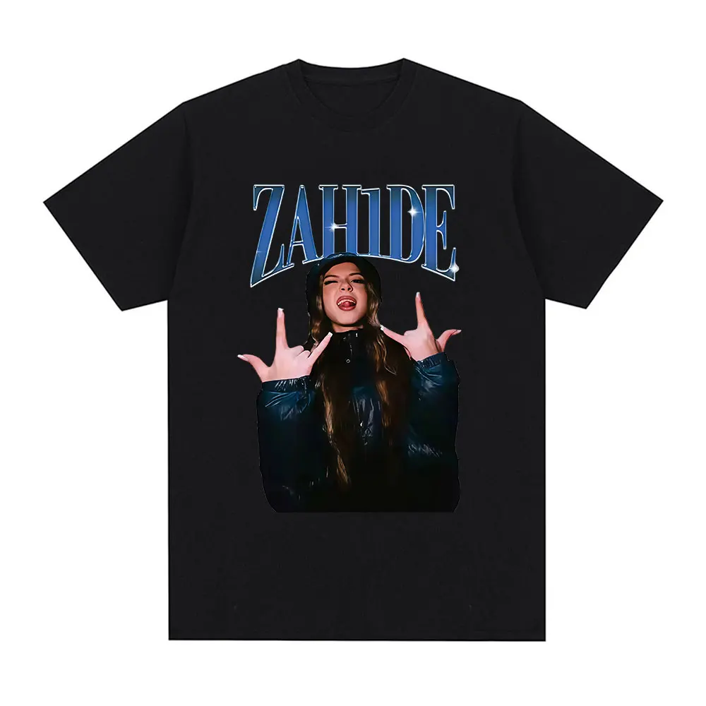 

Футболка с рисунком Zahide Merch, мужские и женские модные футболки в стиле хип-хоп, хлопковые повседневные футболки большого размера с короткими рукавами, топы, уличная одежда