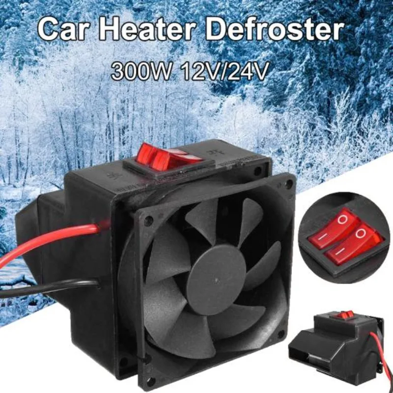 Desempañador de ventana de coche de 12V y 24V, ventilador calefactor, descongelador eléctrico portátil para camión, autobús, furgoneta, calefacción de invierno