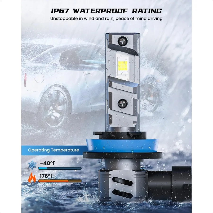 FRANXI 9005 HB3 H11 H8 H9 H16 لمبات كومبو أضواء الضباب 120 واط إيه مشرق 6000 كيلو أبيض بارد 1:1 تصميم مع مروحة التبريد التوصيل والتشغيل