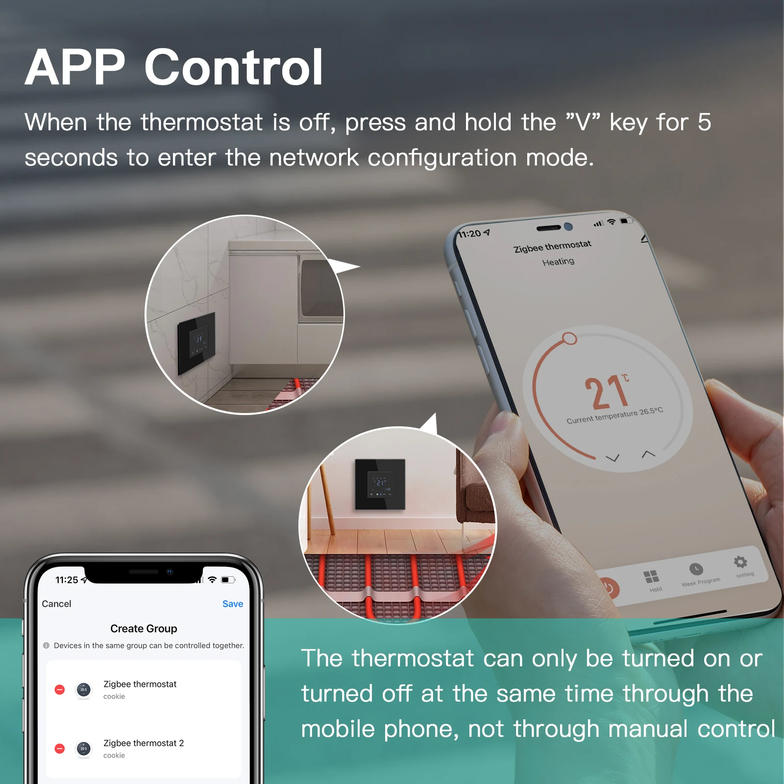 BSEED Zigbee Electric Floor Heating Thermostat Temperature Controller With Normal Socket Tuya Smart Life Google Home Control