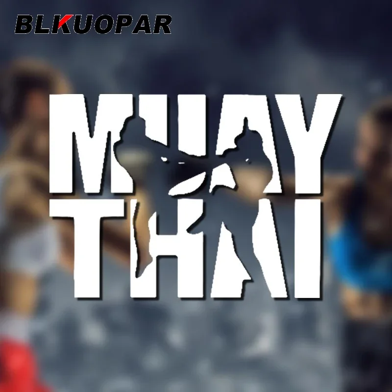 BLKUOPAR Muay Thai Car Stickers Vinyl Personality Decal Waterproof Scratch-Proof Trunk Refrigerator Decoration Car Accessories