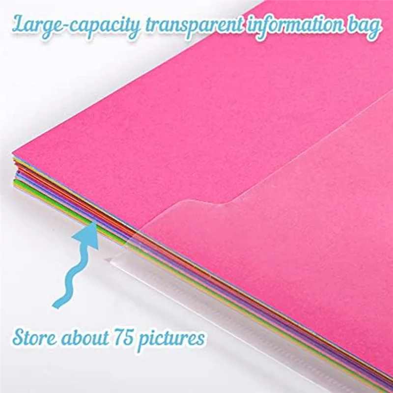 EDT-30 Piece Scrapbook Paper Storage Box With Adhesive Index Labels Craft Paper Storage For Vinyl Paper File Photos