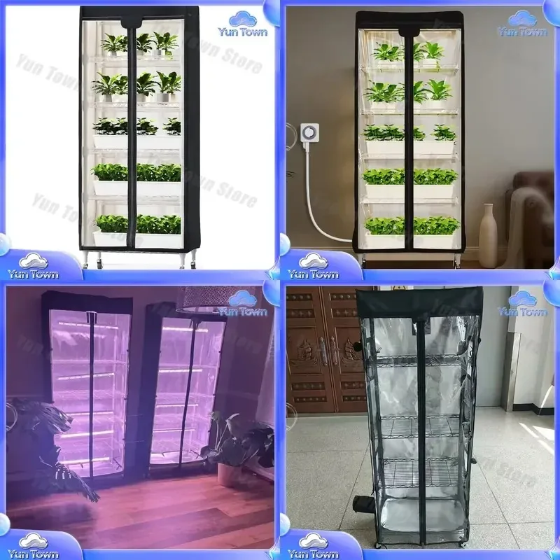 2025 New Movable Vegetable Mushroom Growth Tent with Pulley for Indoor Hydroponic Planting Growing Tent for Vertical