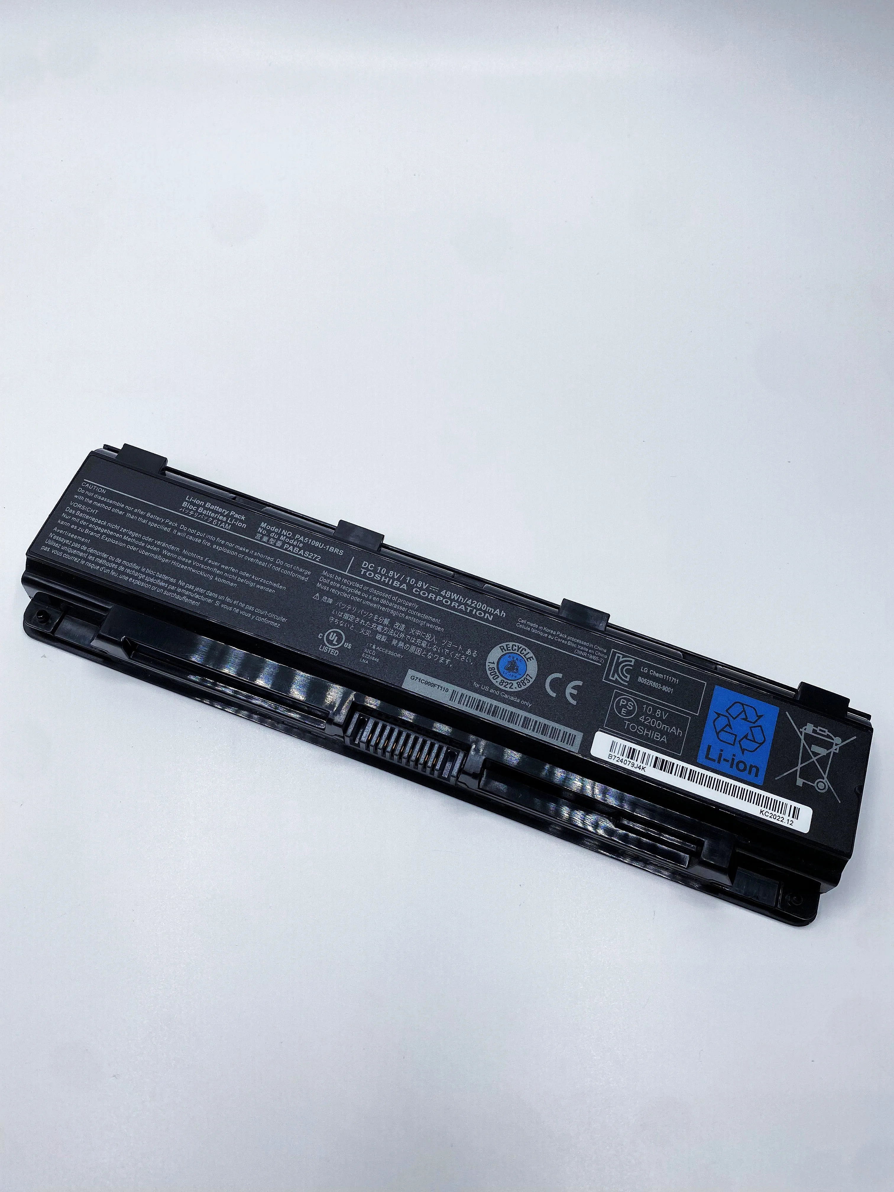 Bateria original do portátil para Toshiba, PA5109U, PA5109U-1BRS, PA5110U, PA5110U, C40, C45, C50, C50D, C55, C55D, C55DT, C55T, C70, série C75DT, PABAS272