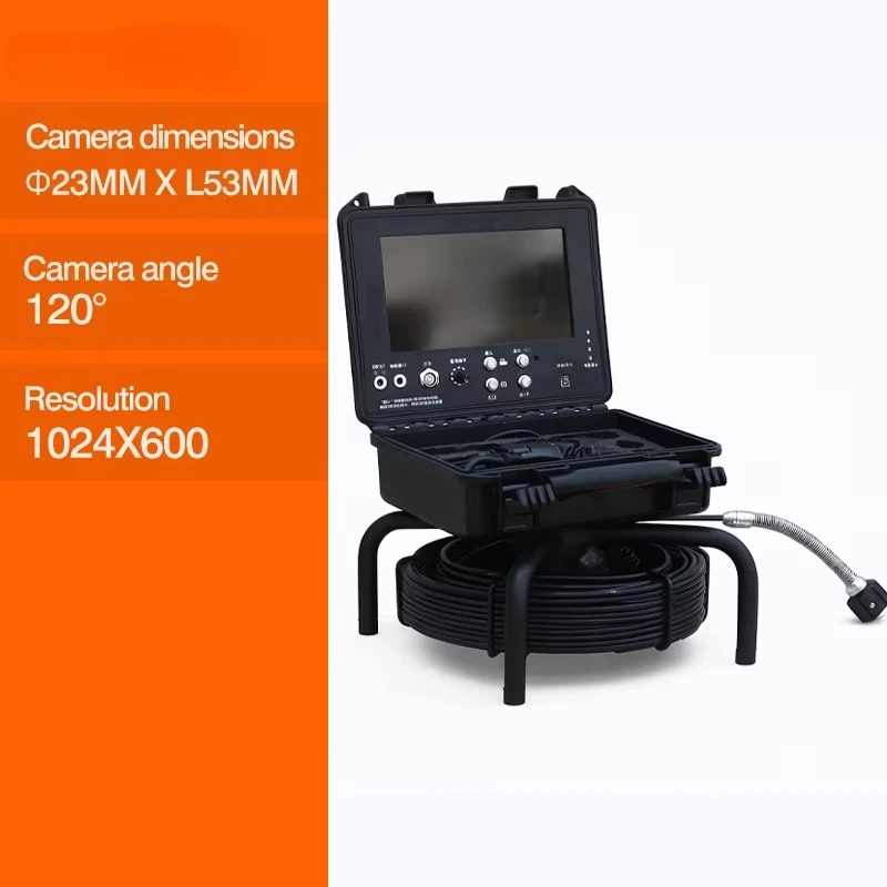 Mini 9-inch LCD Color Pipe Inspection Underwater Cmra 100m 512hz for Commercial Sewer