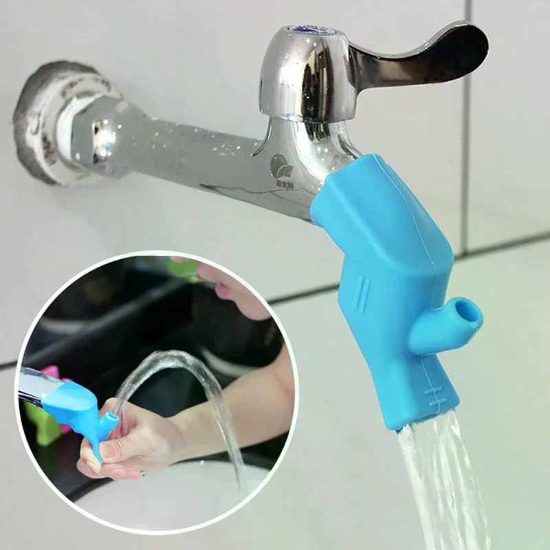 Sink Nozzle Faucet Extender Rubber Elastic Water Tap Extension Kitchen Faucet Accessories For Children Kid Hand Washing Bathroo