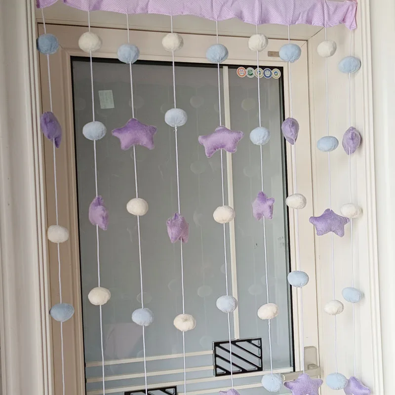 الأرجواني ستار نمط المطبخ ستارة قصيرة نافذة معلقة ستائر المدخل الزخرفية ستارة باب الحمام فتاة غرفة نوم Partiton #3