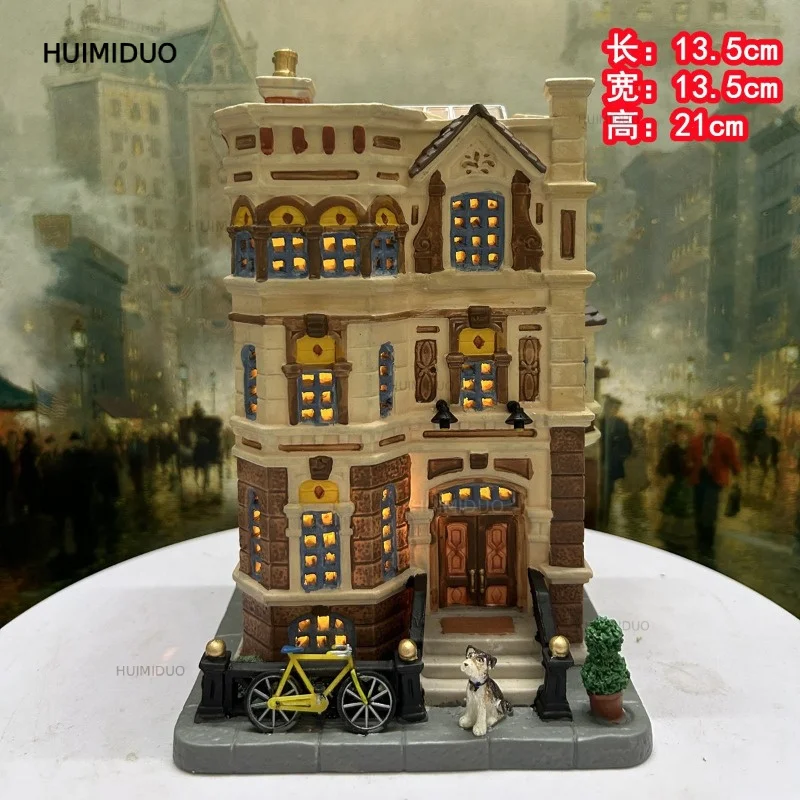 Hand-painted Ceramic House Figurines Foor Foreign Trade Export, European Architectural Scene Home Decor Ornaments