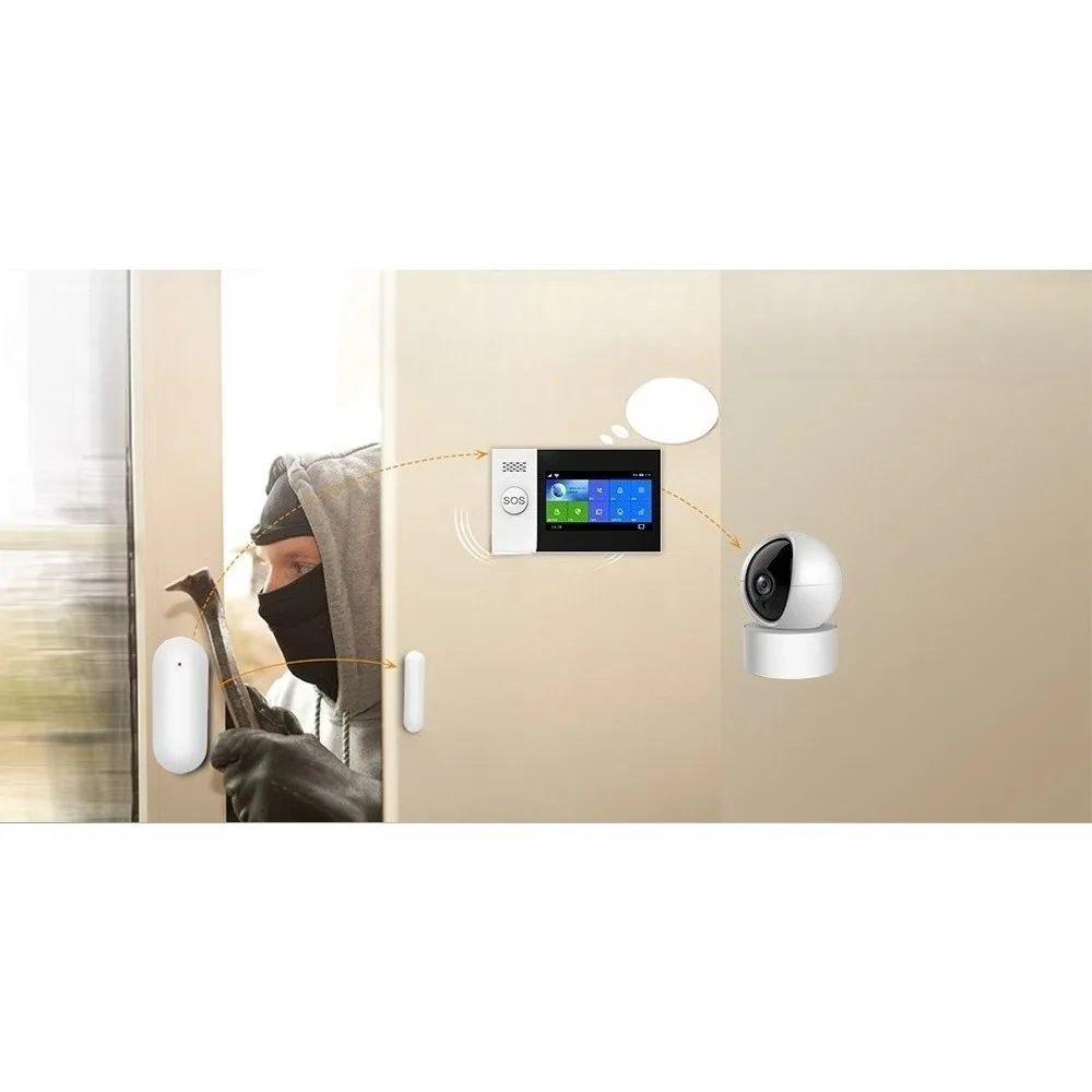 

Wi-Fi дверная магнитная сигнализация для двери, окна, противоугонный датчик, детектор, приложение, удаленная сигнализация, напоминание, защита от вора