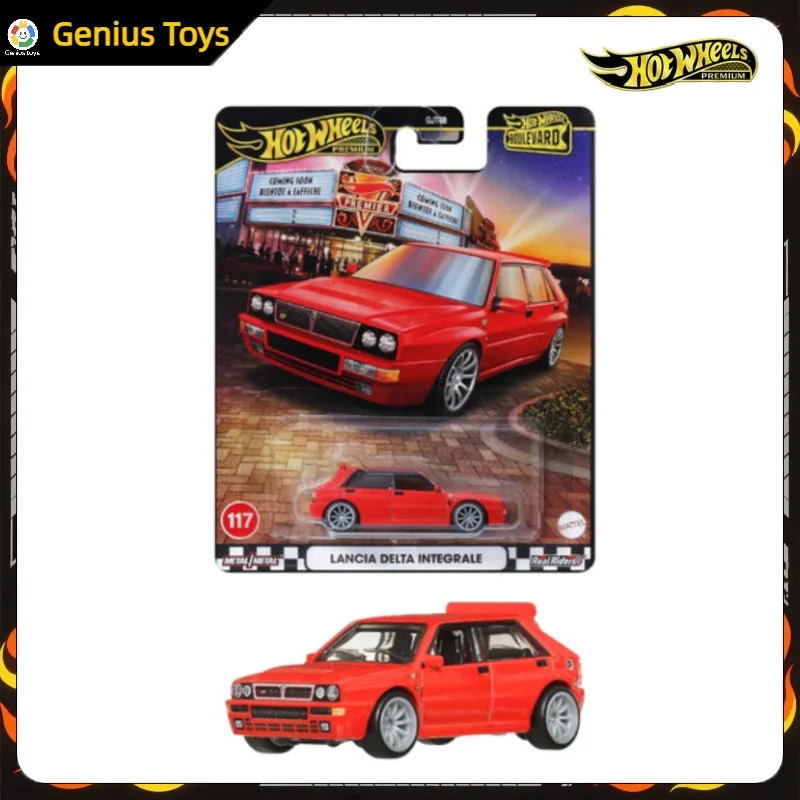 

Подлинная Литая под давлением модель автомобиля Hot Wheels премиум-класса 1:64 Boulevard Lancia Delta, интегральная машина из сплава, коллекционные игрушки, подарок для мальчиков