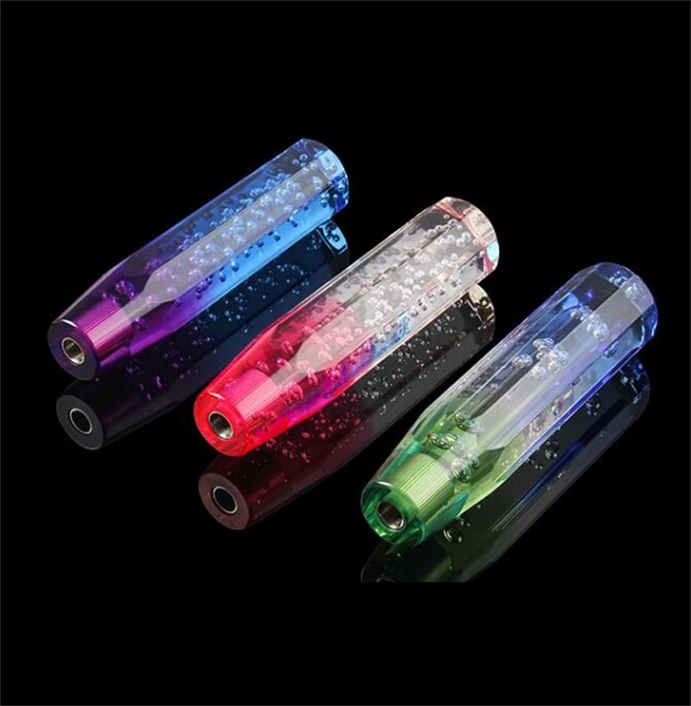 Car Stitching Color Multicolor Gear Shift Knob Crystal Bubble Colorful Shifter Lever Fit For Honda Toyota Nissan Mitsubishi