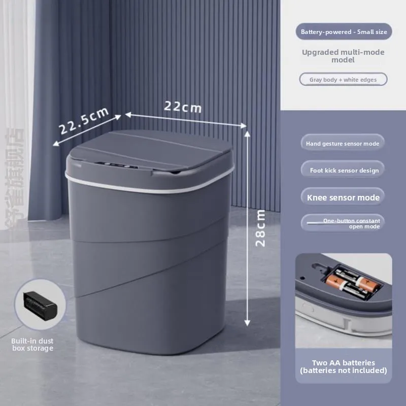 

Large Capacity Kitchen Smart Trash Can with Lid for Living Room Bedroom Hotel Bathroom Classification Creative Home Cleaning ...