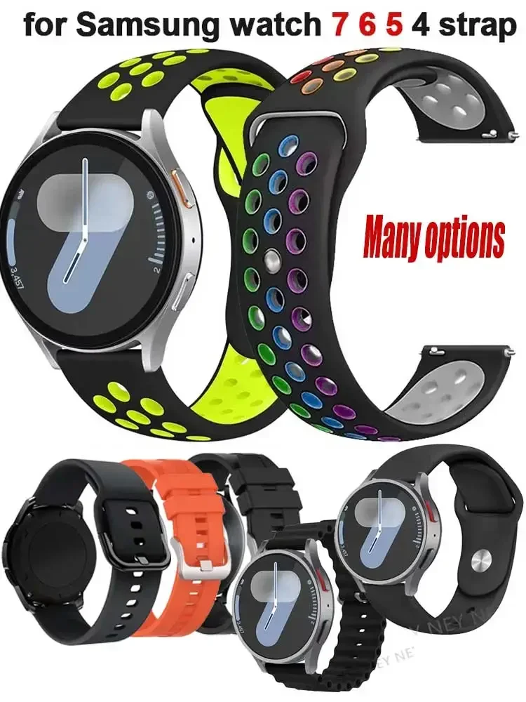 20 مللي متر 22 مللي متر سيليكون حزام لساعة سامسونج جالاكسي 7 6 5 4 40/44 مللي متر 6 كلاسيكي 43/47 مللي متر GearS3 سوار لهواوي 3 4Pro GT3/2e الفرقة