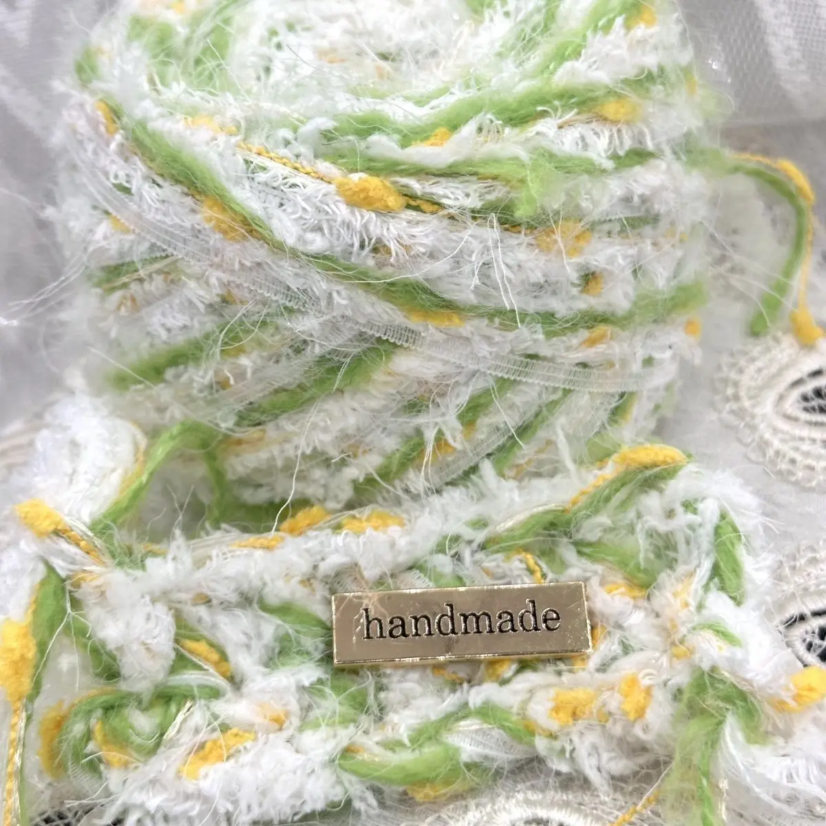 100g Handmade Mixed Thread New Fresh Jasmine Honey Tea Soft Sticky DIY Handmade Mixed Thread Bag Scarf Hat Hair Clip Thread