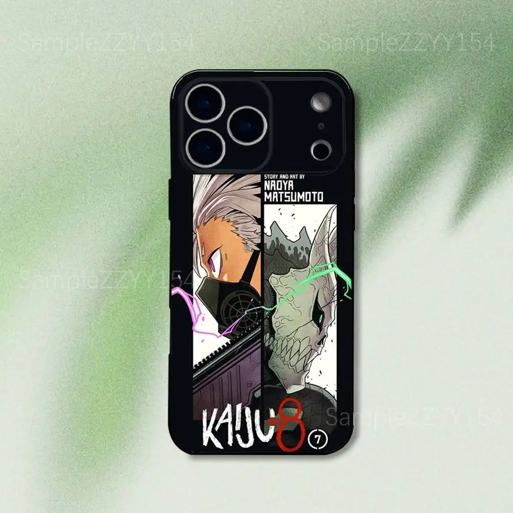 حافظة هاتف Kaiju No 8 الرائعة لهاتف iPhone 17,16,15,14,13,12,Pro,Max,Plus,E,SE4,Air,Mini Black Soft Funda