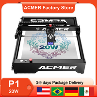 ACMER P1 20W Laser Engraving Machine With 10W Laser Head For Metal Wood Acrylic Laser Engraver Cutter Machine 400x410cm