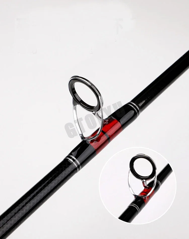 1,8 M 2,1 M Tragbare Angelrute Reise Surfen Salzwasser Schwere 3-teilige Carbon Spinnrute 30-50lb Boot Jigging Trolling Angelrute – Detail 14